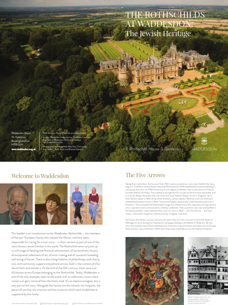 The Rothschilds at Waddesdon Jewish Leaflet 1 PDF Rothschild Family