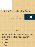 Quiz in Fingerprint Identification