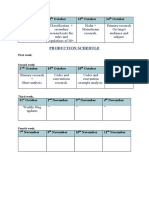 Production Schedule