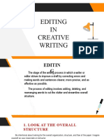 Editing in Creative Writing - Garcia, Aldrin B.