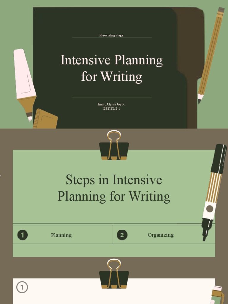 Intensive Planning for Effective Writing | PDF | Mental Disorder ...