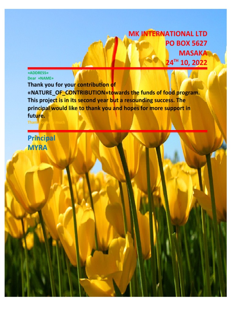 Contribution Letter Pdf