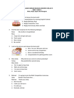 Penilaian Harian Bahasa Inggris Kelas IX Chapter 1-2