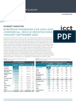 Market monitor: European passenger car and light commercial vehicle registrations, January–September 2022