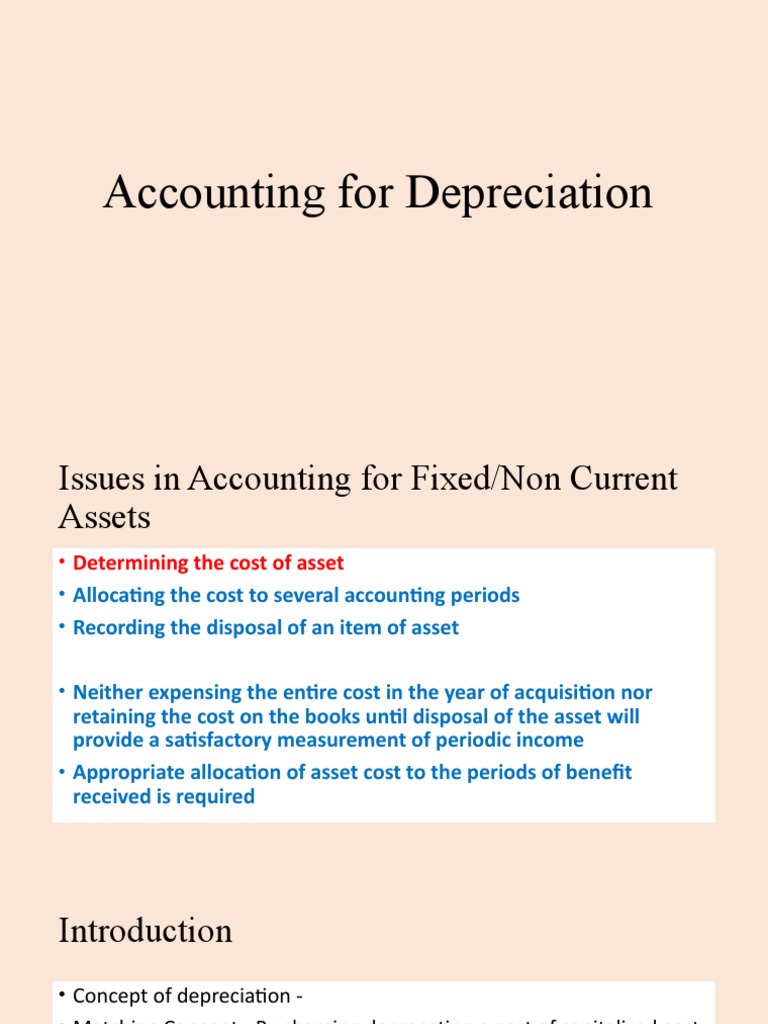 Accounting for Depreciation A Comparison of Straight Line and Written Down Value Methods PDF
