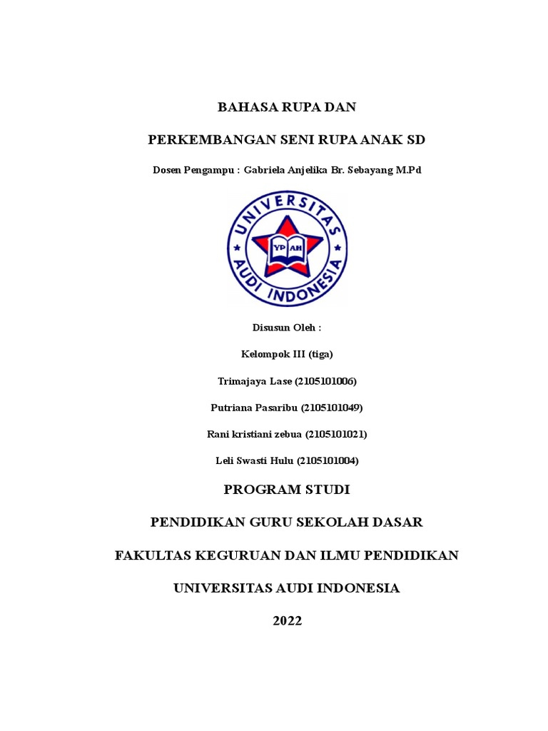 Bahasa Rupa dan Perkembangan Seni Anak SD | PDF