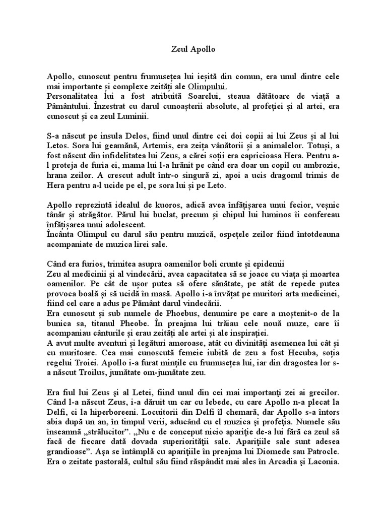 Zeul Apollo | PDF