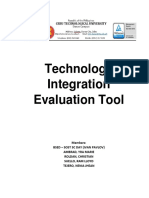Technology Integration Evaluation Tool Summary