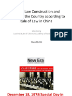 Rule of Law Construction and Governing The Nation by Prof. MoJihong