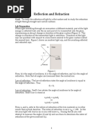 Lab 8 Reflection and Refraction