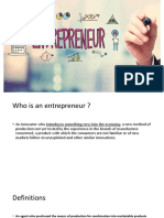 Who is an entrepreneur in 40 characters