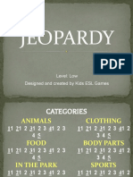 JEOPARDY - Level Low