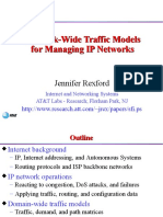 Network-Wide Traffic Models For Managing IP Networks
