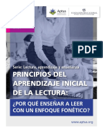 Principios Del Aprendizaje Inicial de La Lectura - Por Qué Enseñar - P