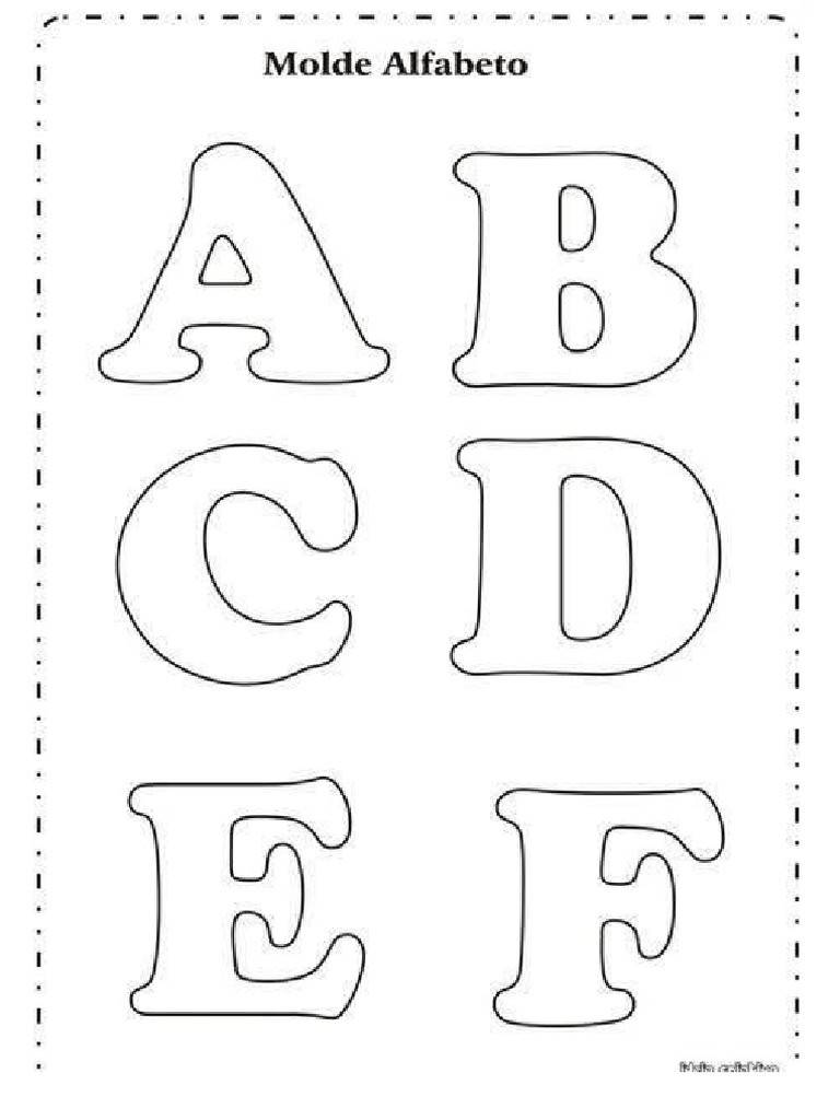 Moldes De Letras Para Recortar Pdf Gratis 740x694