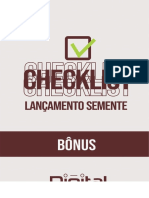 Checklist lançamento campanha online