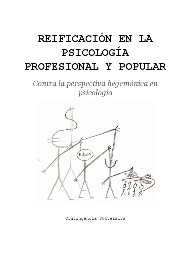 Reificación en La Psicología PDF Trastorno mental Sicología