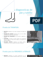 Pruebas Diagnosticas de Pie y Tobillo