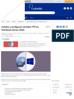 Instalar y Configurar Servidor FTP en Windows Server 2016