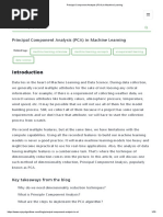 Principal Component Analysis (PCA) in Machine Learning