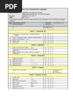 Compliance Table