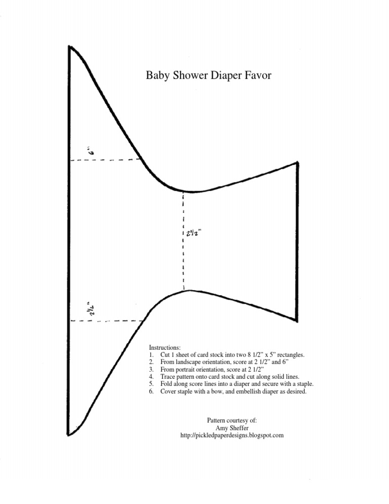 Diaper Favor Pattern Revised Leisure