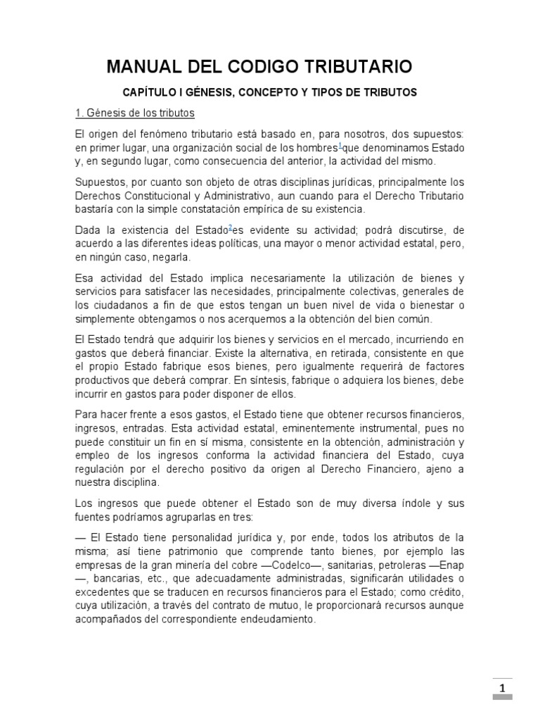 Manual Del Codigo Tributario | PDF | Impuestos | Impuesto sobre la renta
