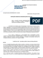 Alterações à norma da Fundação Hemominas sobre pesquisa e propriedade intelectual