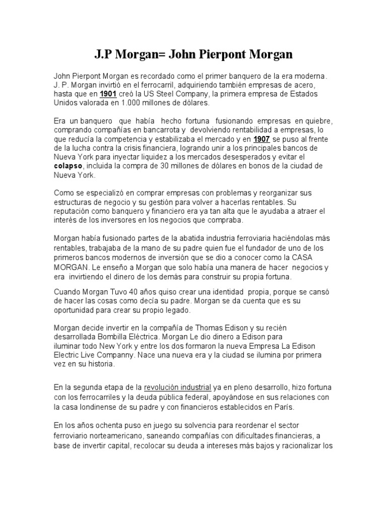 Jp Morgan Pdf Jp Morgan Economias