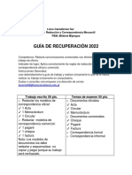 Trabajo de Recuperación Redacción 2022