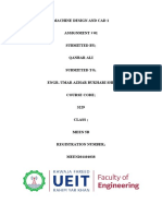 Machine Design and Cad 1 Assginment