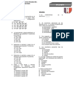 Examen de Biología y Química sobre configuraciones electrónicas, periodos y grupos