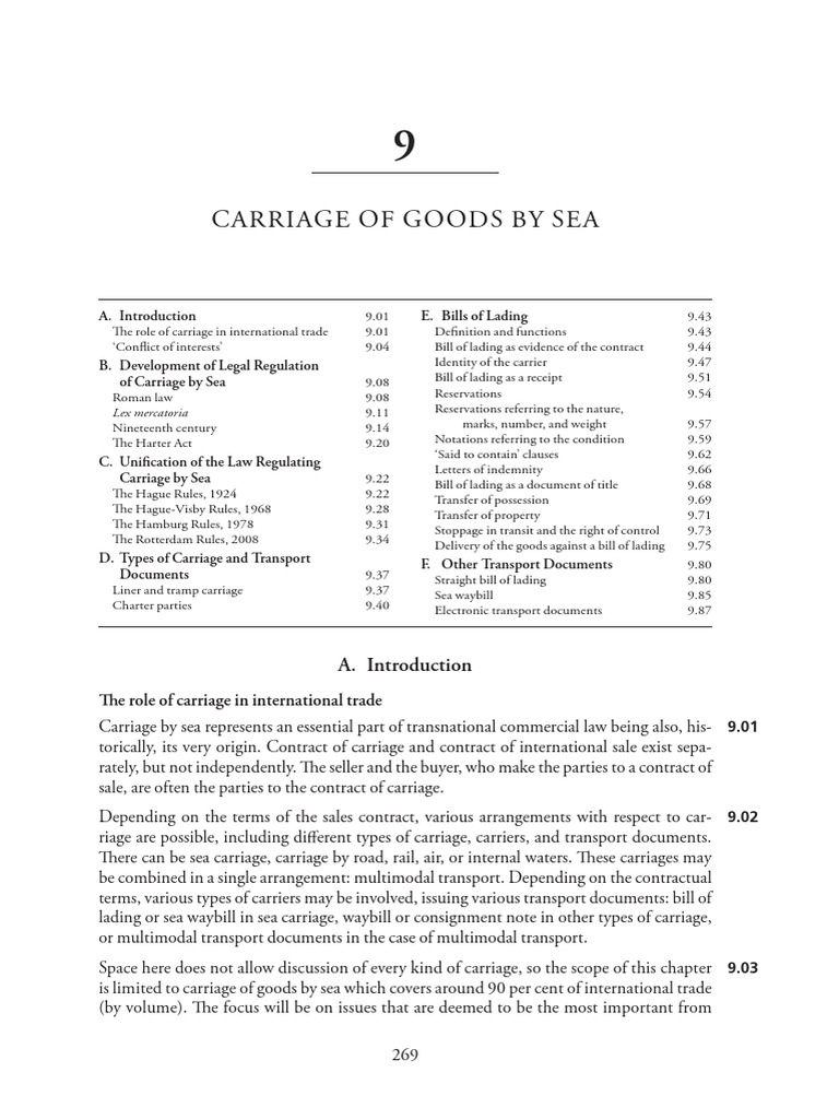 Carriage of Goods | PDF | Bill Of Lading | Civil Law (Legal System)