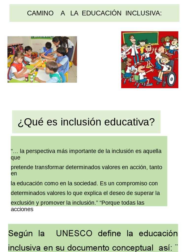 Camino A La Educacion Incusiva | PDF | Inclusión (Educación) | Invalidez