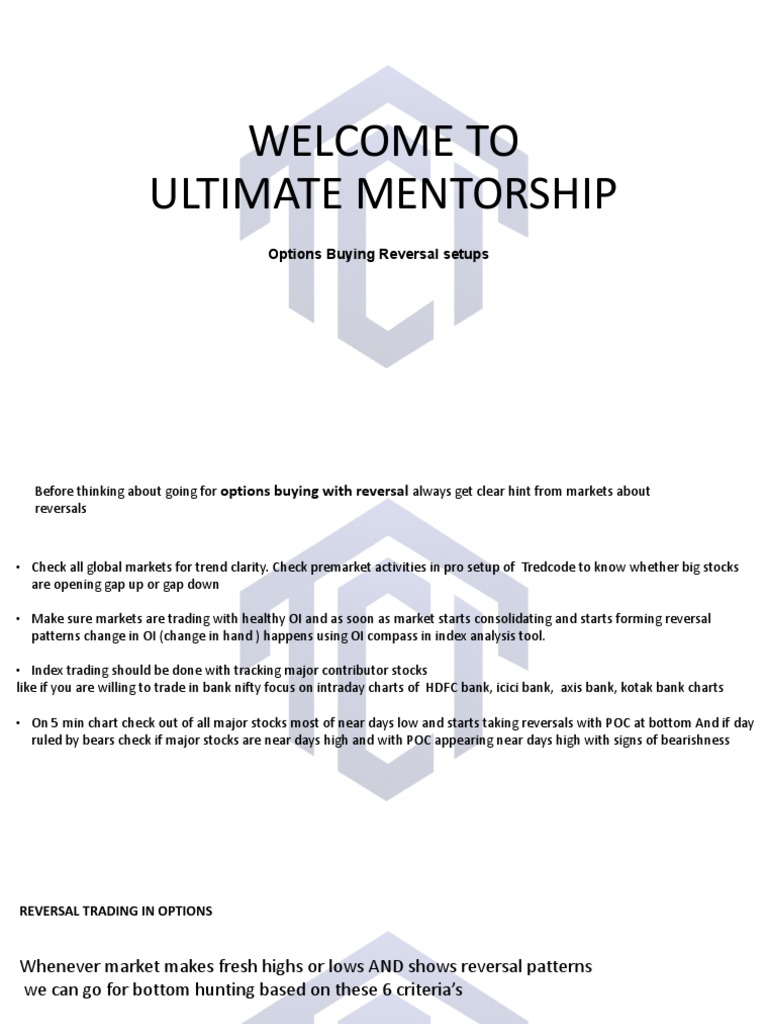 Options Trading: Reversal Strategies Guide | PDF | Option (Finance ...