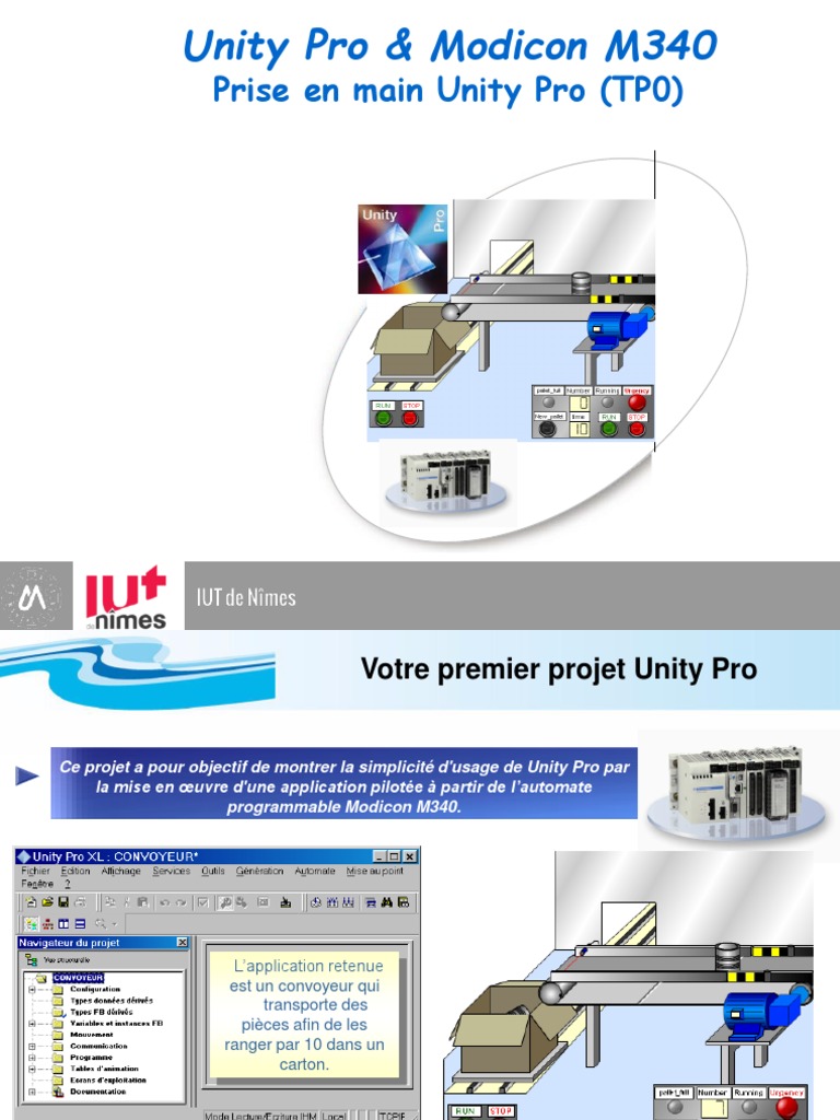 Projet de Convoyeur avec Unity Pro | PDF | Programmation informatique ...