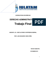 Cera Peña Luis Eduardo Trabajo Final Derecho Administrativo 1 Examen Ordinario Grupo 1 (Noviembre 2021)