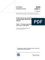 IRAM 2184-1 - Protección de Las Estructuras Contra Las Descargas Eléctricas Atmosféricas (Rayos) - Parte 1. Principios Generales (IEC 61024-1)