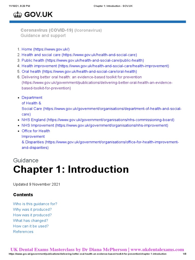 IMPORTANT Delivering Better Oral Health 2021 | PDF | Dentistry ...
