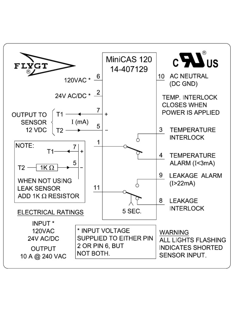 Flygt MinCAS Wiring | PDF