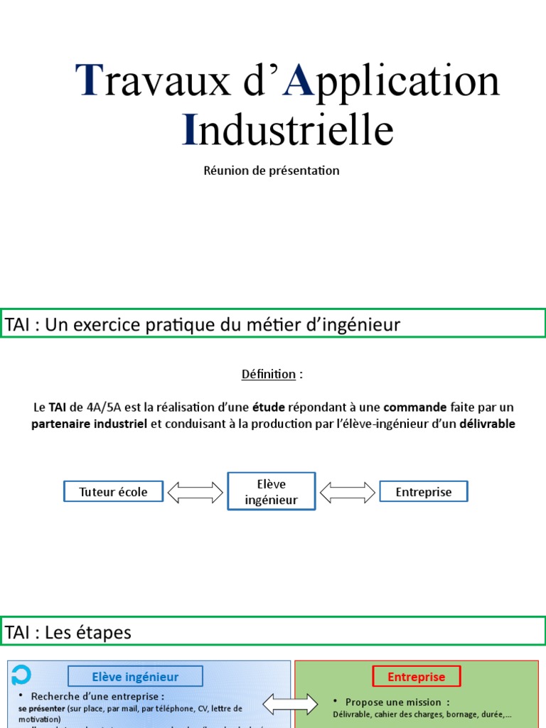 Guide du TAI : Étapes et Évaluation | PDF | Autonomie | Responsabilité ...