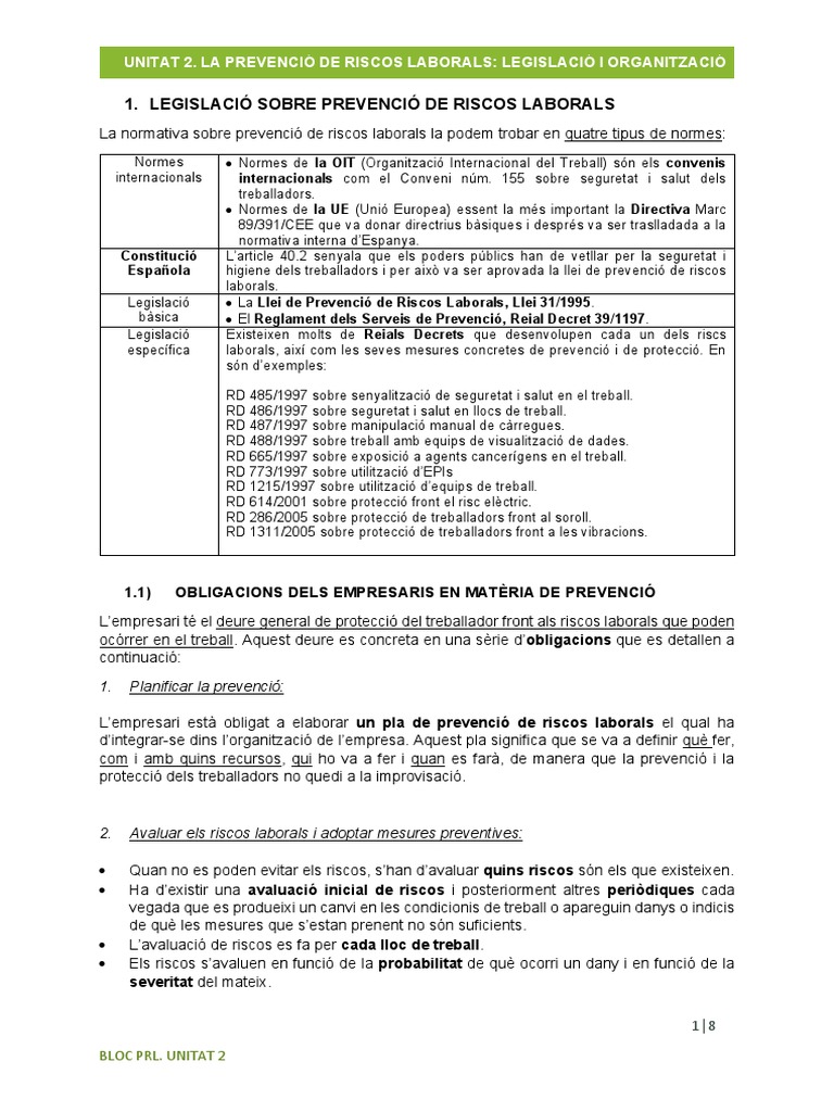 Bloc PRL - Ut2 | PDF