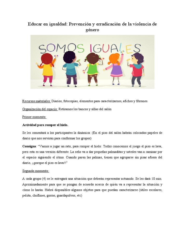 Educar En Igualdad Clase Pdf