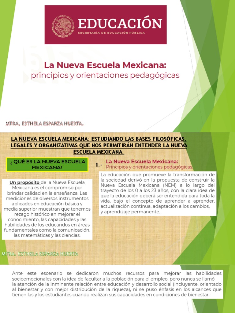 Bases de la Nueva Escuela Mexicana | PDF | Evaluación | Maestros