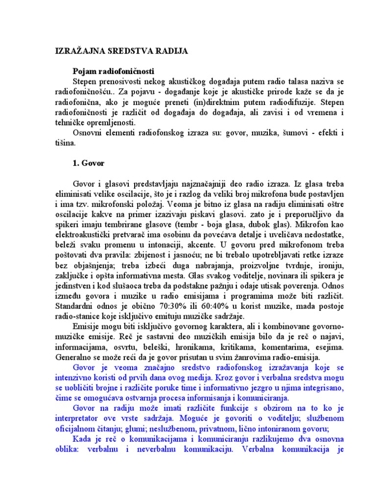 Izrazajna Sredstva | PDF
