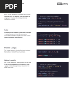 Learn JavaScript - Arrays Cheatsheet - Codecademy