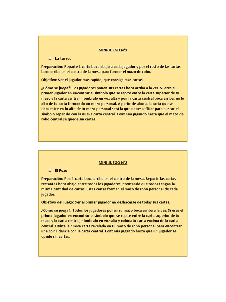 Instrucciones Dobble | PDF | Juego de azar
