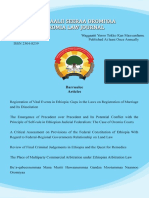 Registration of Vital Events in Ethiopia: Assessing Gaps in Marriage and Divorce Laws