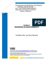 Unidad V. Ingeniería de Mantenimiento - Cálculo Confiabilidad. MI (II-1323)