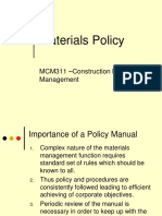 Materials Policy